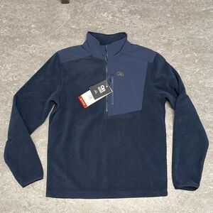 Outdoor Research Men’s Polartec 200 Half zip dark navy Heather medium NWT